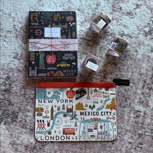Rifle Paper Co Bon Voyage Travel-Themed Notebook and Pouch Set